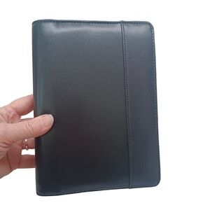 Day Runner Running Mate Edition Plus Black Leather Zip Around 6 Ring Planner